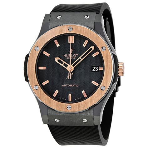 hublot classic fusion black carbon fiber dial writs|Hublot Classic Fusion Black Carbon Fiber Dial Black Rubber.